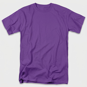 Camiseta de Manga Corta para Hombre, Cuello Redondo, Color Morado, Corte Regular, Tejido Casual - Product Image 1
