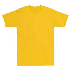 Camiseta de Algodón, Corte Holgado, Cuello Redondo, Manga Corta, Color Amarillo, Ropa Casual de Verano para Hombre - Product Image 1