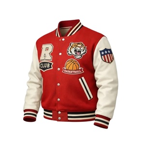 เสื้อแจ็คเก็ตเบสบอล YiXin ลายตัวอักษร สไตล์ลำลอง ทรงหลวม โอเวอร์ไซส์ สำหรับผู้ชาย รุ่นฮิตขายดี ปี 2023 ขายส่ง - Product Image 2