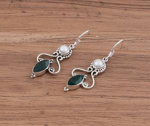 Pendientes de Lapislázuli Verde Natural en Forma de Gota, Plata de Ley 925, Gema en Forma de Lágrima, Joyería para Mujer, Regalo para Bodas y Fiestas - Product Image 3