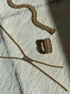 Collar Bolo de Oro Real de 14k y 18k al por Mayor, con Diamantes Cultivados en Laboratorio, Cadena de Bolas, Lariat Flotante, Gargantilla con Cuentas y Púas, Fabricante - Product Image 4