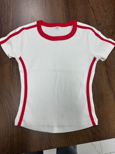 Custom logo Summer Candy Color Fitness <b>Y2K</b> t <b>Shirt</b> Slim Crop Tops High Quality Fashion Crop Top T <b>Shirt</b> for Women - Product Image 3