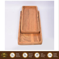 Nouvelles planches de service rectangulaires en bois d'acacia de qualité supérieure, design moderne, sûres pour les aliments, pour les barbecues, les fêtes et les buffets