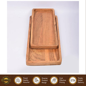 Nuevas Tablas de Servir Rectangulares de Madera de Acacia de Diseño Moderno y Alta Calidad, Aptas para Alimentos, para Fiestas de Barbacoa y Buffet - Product Image 4