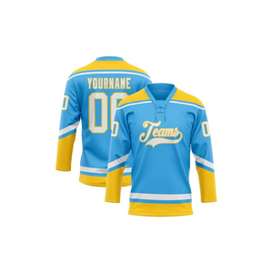 Maillot de hockey sur glace respirant de qualité supérieure, personnalisable avec logo, uniforme d'équipe unisexe pour adultes, nom d'équipe personnalisé - Product Image 4