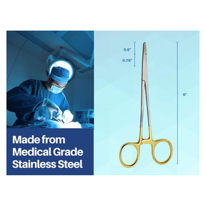 Olsen Hegar Needle Holder Needle <b>Driver</b> with Scissors Cutting Edges Scissor Clamp Forceps with Tungsten Carbide Ophthalmic - Product Image 3