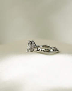 IGI/GIA Lab Grown Cut Diamond <b>Vintage</b> 14k Yellow Wedding/Engagement <b>Ring</b> Unisex Fine White <b>Gold</b> for Anniversary Party-Worthy - Product Image 2