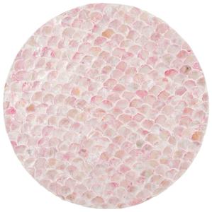 Quatrefoil Pattern Square Accent <b>Stools</b> Mother of Pearl Handcrafted Mosaic Small Side Table For Living Room <b>Bedroom</b> Decor Use - Product Image 4