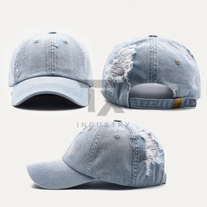 Gorra de Béisbol Vintage de Alta Calidad, 6 Paneles, Felpa, Jersey, Bordada, Lavada, Desgastada, de Algodón, con Letras, Unisex - Product Image 1
