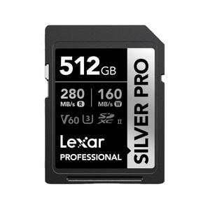 Lexar Professional SILVER PRO para tarjeta de memoria SDXC LSDSIPR512G Material plástico de rendimiento de alta velocidad - Product Image 1