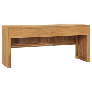 Meuble TV de taille moyenne en teck naturel, support en teck massif avec une élégance raffinée - Product Image 1