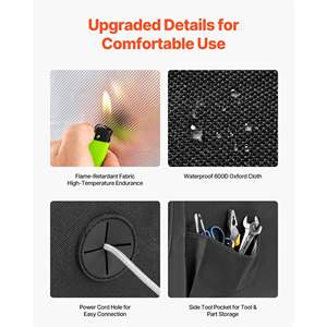 Tente d'impression 3D en tissu Oxford imperméable et anti-poussière, avec éclairage LED, température constante, étui de protection, accessoires d'imprimante 3D - Product Image 6