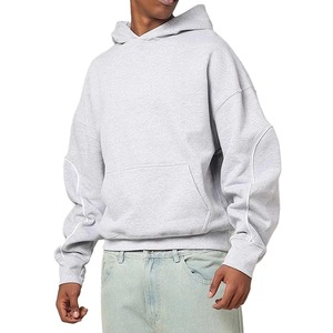 Sweat-shirts à capuche unisexes surdimensionnés en molleton personnalisés, 80 % coton, 20 % polyester - Product Image 4