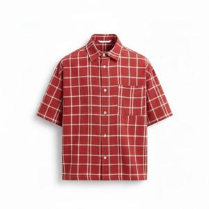 Camisa Casual de Manga Corta para Hombre, Transpirable, Estampada, Cuello Clásico, Tejido de Punto Regular de Spandex/Algodón, 180g, Un Solo Botón - Product Image 4