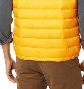 Chaleco Acolchado sin Mangas para Hombre, Diseño Nuevo, Tela Ligera, Color Amarillo Sólido, con Cierre de Cremallera, para Uso Casual - Product Image 5