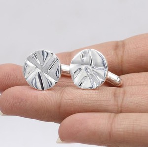Ensemble de boutons de manchette de luxe en argent sterling 925 avec pierres précieuses pour homme, accessoires formels pour marié, fiançailles, mariage, fête, 8 grammes, cadeau pour garçons d'honneur - Product Image 4