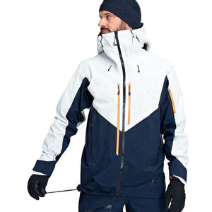 Nouvelle veste de neige unisexe à capuche chauffante 100 % imperméable, coupe-vent, grande taille, 220g, avec fermeture éclair, color-block, personnalisable, très vendue - Product Image 4