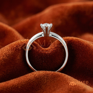 925 Sterling <b>Silver</b> Marquise Cut Engagement <b>Ring</b> Women <b>Solitaire</b> American Diamond CZ Wedding <b>Ring</b> Minimal Fine Jewelry - Product Image 3