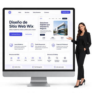 Conception de site Web Wix pour entreprises avec un design moderne, une présence professionnelle et une structure AI Ready Global Online Pro Claro - Product Image 1
