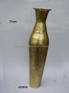 Handmade <b>Brass</b> Finished Hammered Flower Vase in Two Sizes Made in <b>Sheet</b> Home Decoration by Azora Industries - Product Image 3