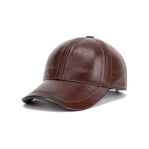 Casquette de baseball unisexe réglable en cuir de vache véritable - Respirante, décontractée, pour les sports de plein air en toutes saisons - Product Image 1