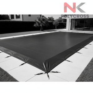 Bâche de piscine en polyéthylène haute résistance avec cordes et œillets pour un ajustement sécurisé, anti-poussière, résistante aux UV, couverture de sécurité pour piscine - Product Image 2