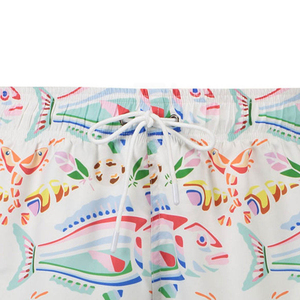 Fish pattern board shorts Quick dry swimwear <b>men</b> Drawstring waist casual shorts <b>Men's</b> printed swim <b>trunks</b> - Product Image 3