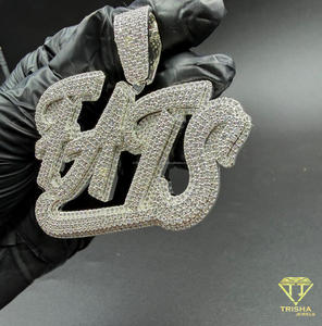 Luxury Custom Name Necklace <b>Iced</b> <b>Out</b> Pendant Hip Hop Bling Moissanite Diamond <b>Chain</b> For Men Women Gift - Product Image 1