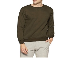 Sudadera de algodón/poliéster para hombre, cuello redondo, superventas, ropa masculina, sudadera lisa sin estampado - Product Image 1