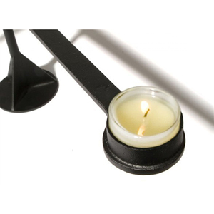 Modern Style <b>Black</b> 5 Cup Metal <b>Candelabra</b> Durable Cast Iron Stylish Multi Arm Design Powder Coating Finish For Home Decoration - Product Image 4