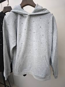 Custom Design Pullover Hooded <b>Sweatshirt</b> Rhinestone & Crystal <b>Work</b> Hoodies Hip Hop Style Streetwear Hoodie for Men and Women - Product Image 5