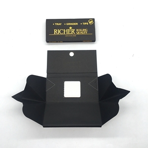 Papier à rouler personnalisé de qualité supérieure 3 en 1 avec plateau, format King Size Slim, papier naturel, conception OEM, papier à combustion lente, fabricant certifié - Product Image 2
