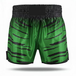 Pantalones Cortos de Artes Marciales de Satén con Estampado de Tigre en Degradado Azul y Negro Personalizados, OEM, Marca Privada, Venta al Por Mayor, para Entrenamiento Físico - Product Image 4