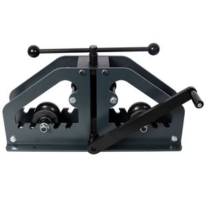 Curvatubi a rullo grigio con 3 matrici, macchina curvatubi per tubi tondi, strumento essenziale per la curvatura - Product Image 3