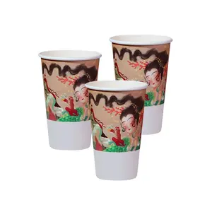 Groothandel Hoge Kwaliteit Schuim Drinkbekers Custom Bedrukt Koffie Papier Cup Wegwerp Dikke Piepschuim Hete Melk Thee Water Bekers