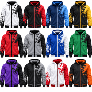 Veste de sport légère personnalisée à capuche, entièrement zippée, séchage rapide, respirante, écologique, sublimée, pour l'entraînement des équipes, service OEM - Product Image 2
