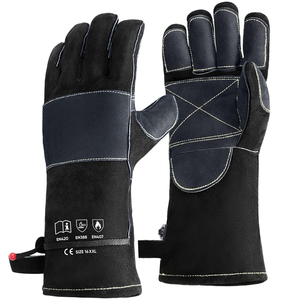 Guantes de Trabajo Resistentes al Fuego y Altas Temperaturas, Guantes de Soldadura TIG de Cuero Vacuno de Alta Calidad, Cómodos y Resistentes - Product Image 1