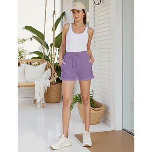 Pantalones Cortos de Forro Polar Casuales, Ecológicos, 100% Algodón, Cintura Media con Cordón, Pantalones Cortos Deportivos Cálidos para Invierno, para Gimnasio y Entrenamiento, 220g - Product Image 5