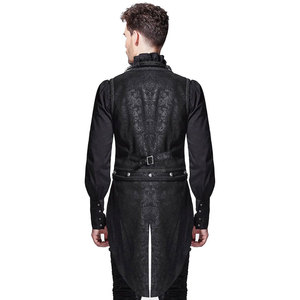 Chaleco gótico negro con relieve, estilo vampiro vintage, personalizado, venta al por mayor 2026 - Product Image 6