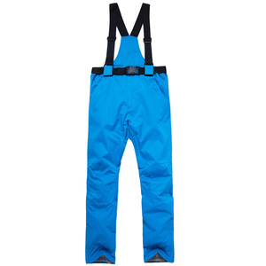 Men's Waterproof Ski Pants Black Polyester Synthetic Insulation Zipper Closure Outdoor Wear - Product Image 5