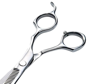 Tijeras profesionales para entresacar cabello, calidad de salón, acero inoxidable, 30 dientes, para diestros, mango largo, uso en salón - Product Image 5