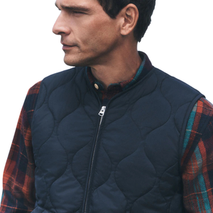 Chaleco Acolchado Azul Marino para Hombre, Chaqueta Ligera sin Mangas con Cierre Completo, Chaleco Informal para Exteriores, Ropa de Invierno Cálida, Estilo Clásico - Product Image 5