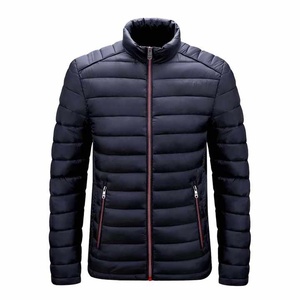 Slim Fit Stand-up Collar Waterproof Eco-Friendly <b>Canvas</b> Formal Quilted Winter <b>Jacket</b> Zipper Lightweight Cotton <b>Men</b> Plain Dyed - Product Image 6