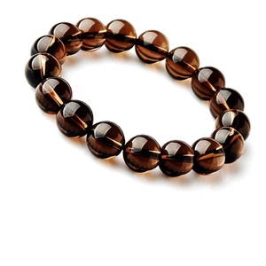 Natural Smoky Quartz <b>Bracelet</b> Brown Quartz <b>Beaded</b> <b>Bracelet</b> For Healing Reiki Energy Jewelry Wholesale 8mm - Product Image 1