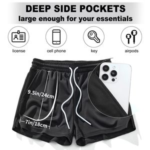 2026 Wholesale Supply of <b>Mesh</b> Shorts For Men Customized Solid Colors Men's Casual Eco-Friendly Joggers Shorts with Printed Logo - Product Image 4