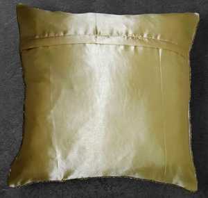 Housse de coussin de luxe faite à la main avec perles, broderie florale personnalisable, 100% coton, fermeture éclair, forme carrée pour la maison et l'hôtel - Product Image 3