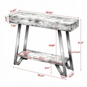 Consolle in Stile Industriale con Piedini Regolabili, Design Moderno e Lussuoso, Lunga, per Ingresso, Magazzino, Casa e Soggiorno d'Hotel - Product Image 3