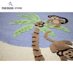 Contemporary Hand Tufted Floral Wool Rug Large Washable Living Room <b>Carpet</b> - Product Image 1