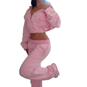 Ensembles de survêtements de sport d'été et d'automne de haute qualité, pull oversize ample, survêtements de jogging, ensembles de sweat-shirts à capuche et pantalons de jogging vierges - Product Image 2