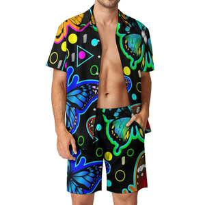 Conjunto de Ropa de Playa Cómodo y Ligero, Camisa y Pantalones Cortos a Juego, Atuendo Casual de Estilo Costero Premium, Conjunto para Vacaciones - Product Image 3